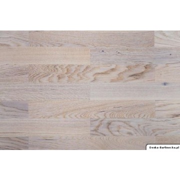 Parkiet lity Dąb Universal lakier biały 16x70x490 mm
