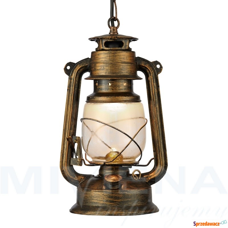 hurricane lampa wisząca 1 czarno-złoty szkło - Lampy wiszące, żyrandole - Żyrardów