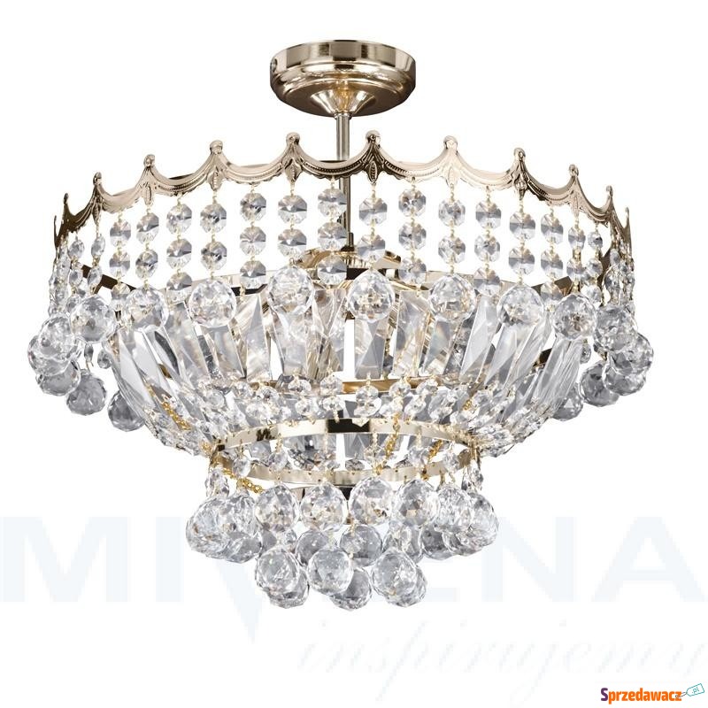 versailles lampa wisząca 5 złoty kryształ - Lampy wiszące, żyrandole - Nowy Sącz