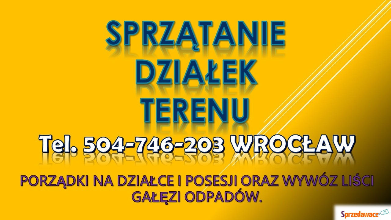Usługi grabienia liści, tel. 5...
