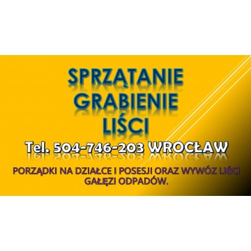 Usługi grabienia liści, tel. 504-746-203. Cennik... - Utylizacja, wywóz śmieci - Wrocław - zdjęcie 3