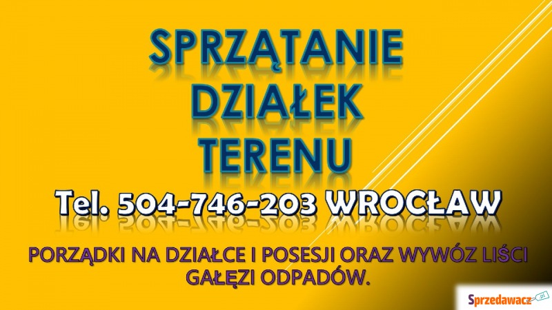 Usługi grabienia liści, tel. 504-746-203. Cennik... - Utylizacja, wywóz śmieci - Wrocław