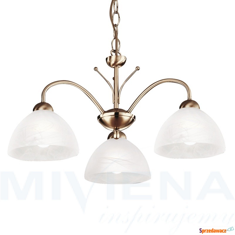 milanese lampa wisząca 3 patyna szkło - Lampy wiszące, żyrandole - Żory