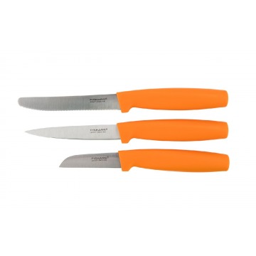 Komplet 3 noży Fiskars FF pomarańczowy