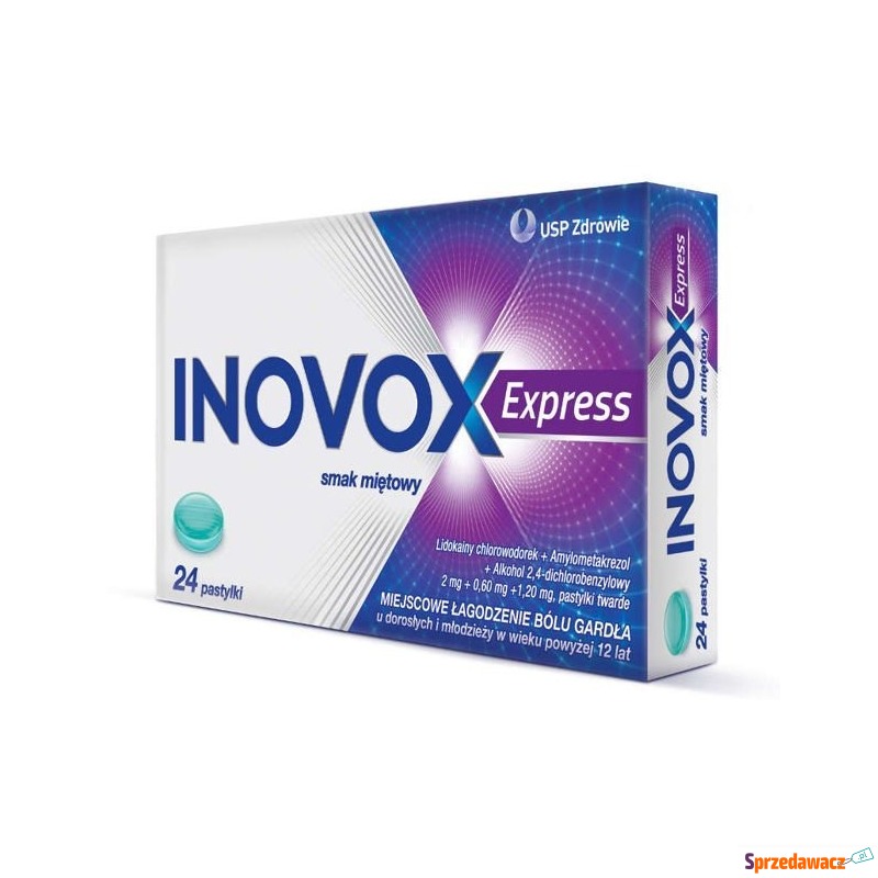 Inovox express smak miętowy 	x 24 pastylki do... - Leki bez recepty - Kalisz