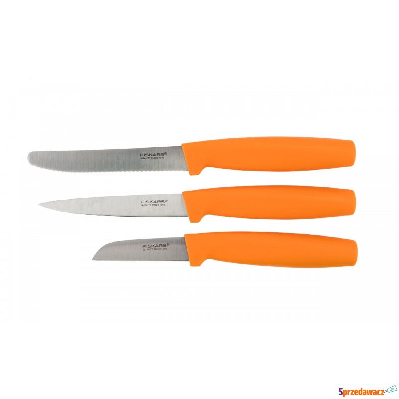Komplet 3 noży Fiskars FF pomarańczowy - Sztućce, noże - Kartuzy