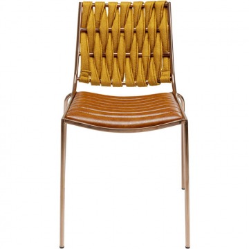 Kare Krzesło Two Face jasny brązowy