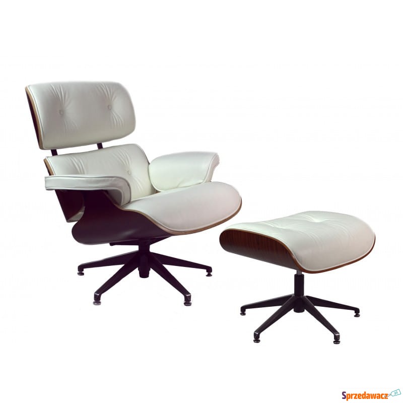 Fotel Luce inspirowany Lounge Chair biały z p... - Sofy, fotele, komplety... - Białystok