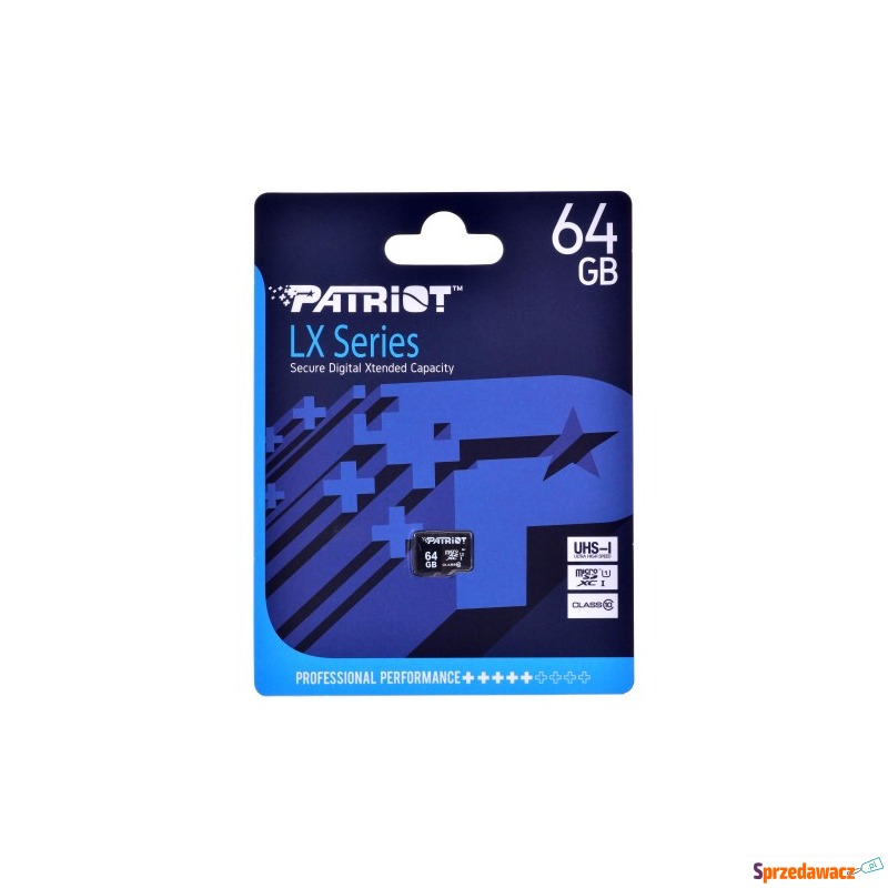 Patriot LX Series microSDHC 64GB Class 10 UHS-I - Karty pamięci, czytniki,... - Bezrzecze