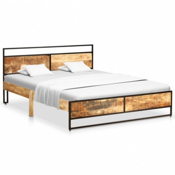 Rama łóżka, surowe drewno mango, 160 x 200 cm