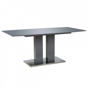Stół jadalniany, wysoki połysk, szary, 180x90x76 cm, MDF