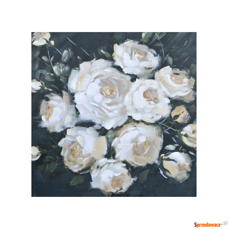 Obraz 90x90cm Kwiaty Białe - Obrazy - Świdnica