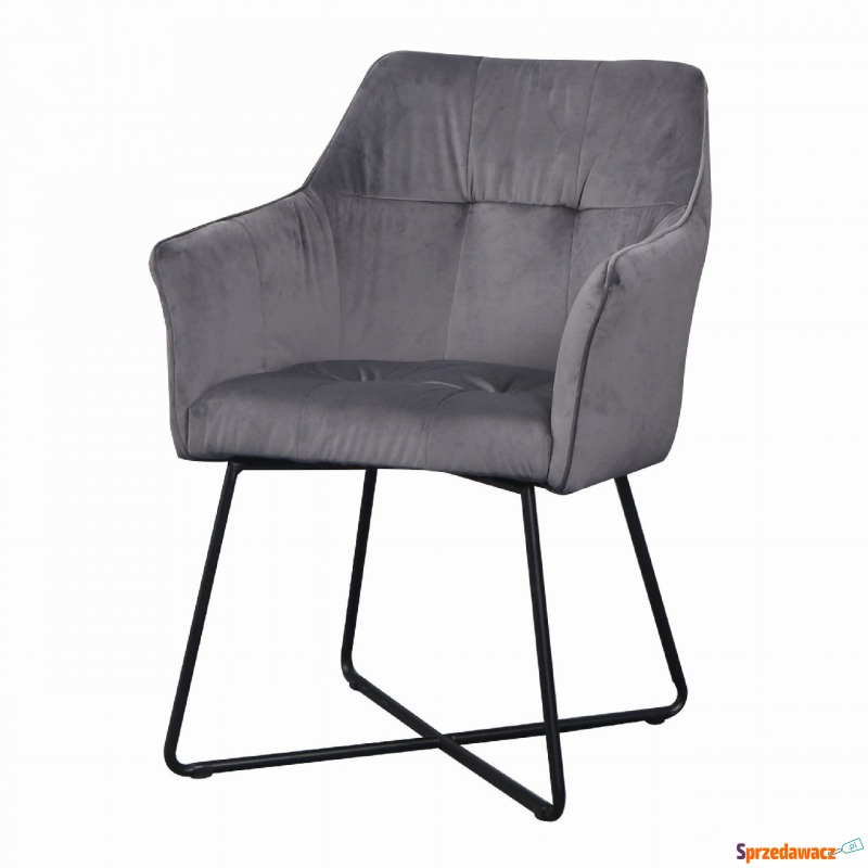 Krzesło Industrial z podłokietnikiem szare - Krzesła kuchenne - Orzesze