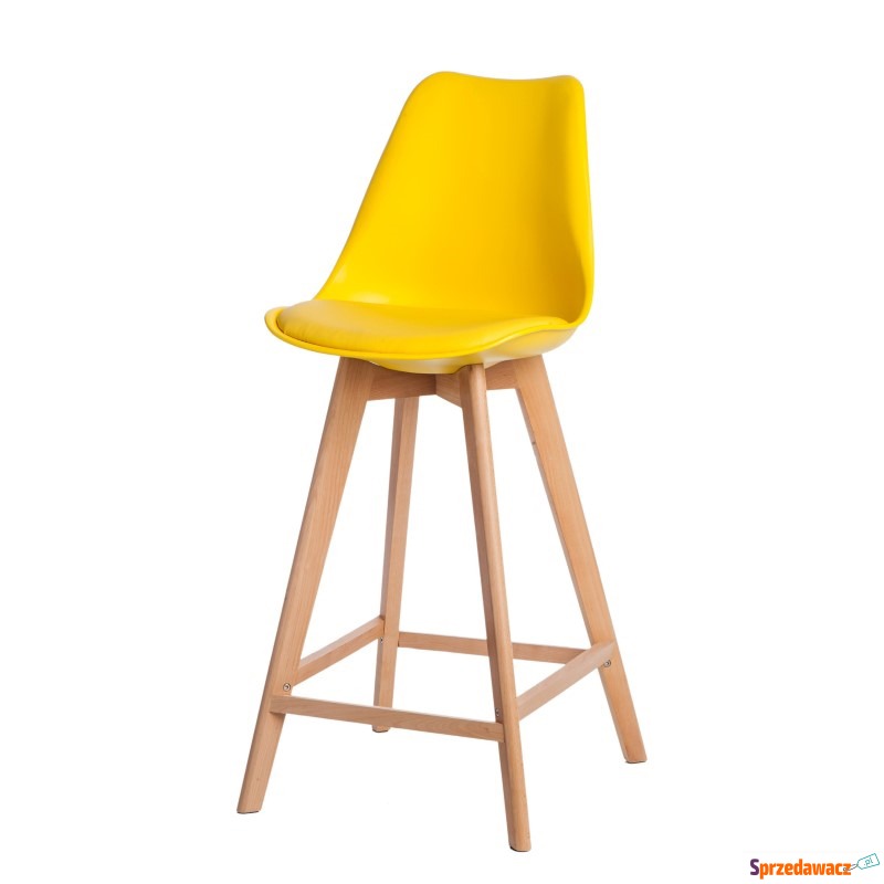 Krzesło barowe Norden Wood high PP D2 żółte - Taborety, stołki, hokery - Legionowo