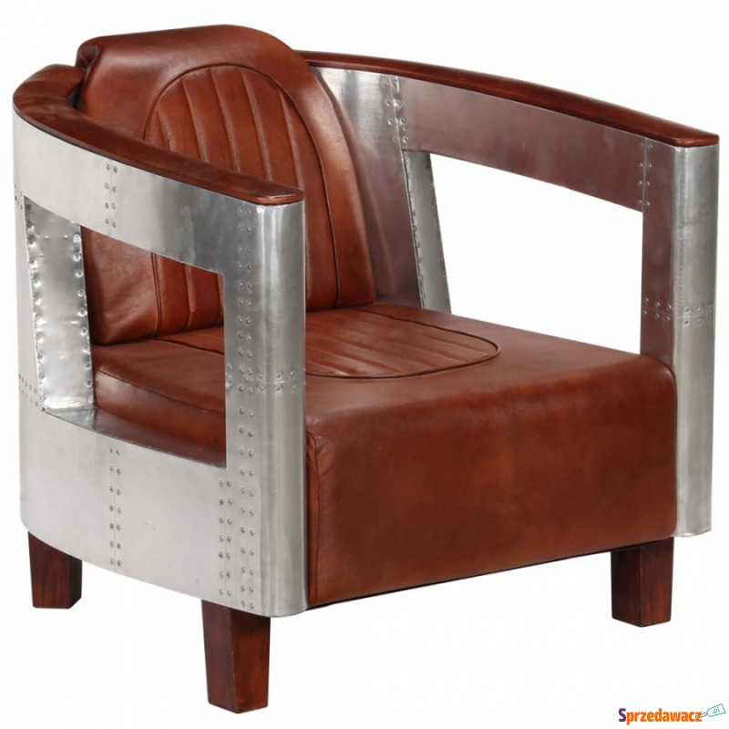 Fotel Aviator brązowy skóra naturalna - Krzesła biurowe - Kielce