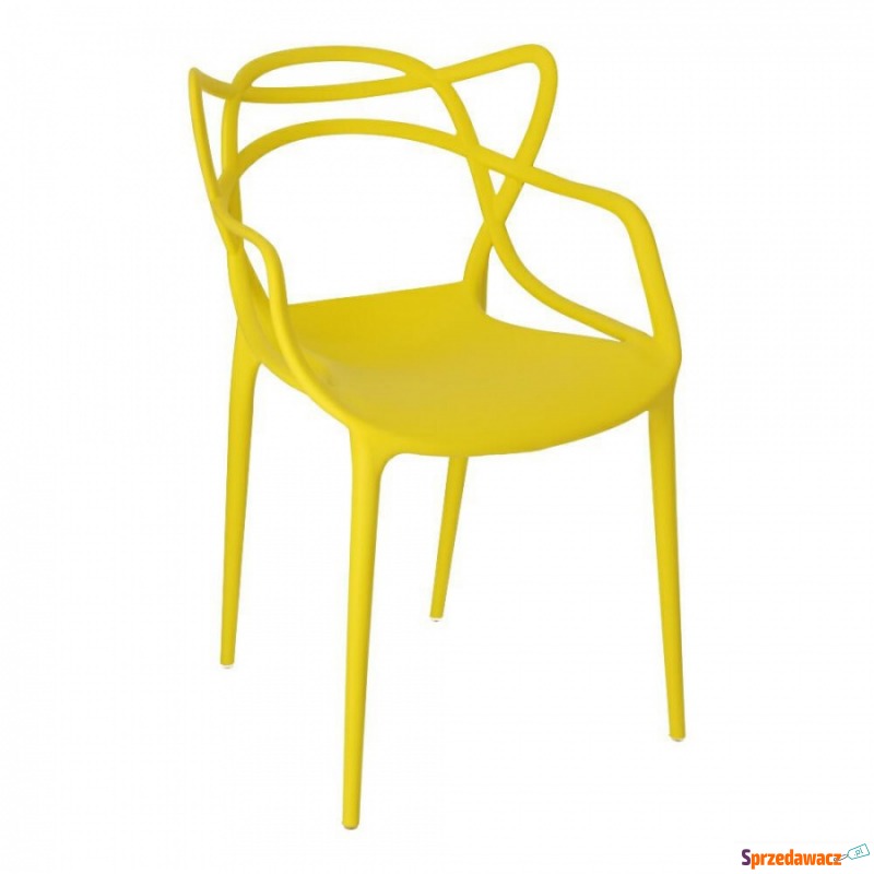 Krzesło Lexi żółte insp. Master chair - Krzesła do salonu i jadalni - Chełmno