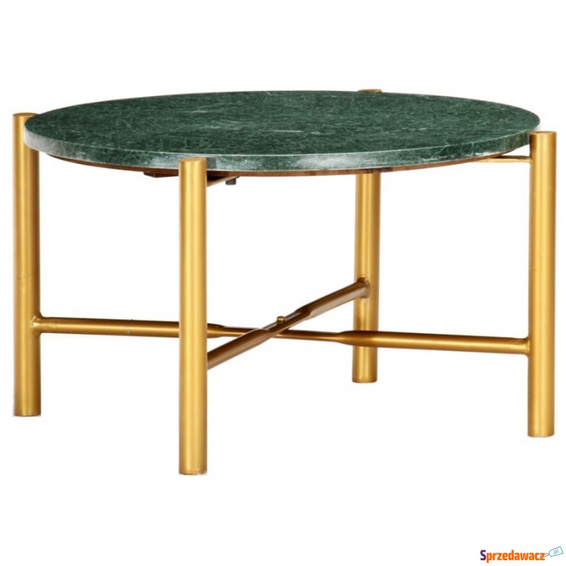 Stolik kawowy, zielony, 60x60x35 cm, kamień o... - Stoły, stoliki, ławy - Radom