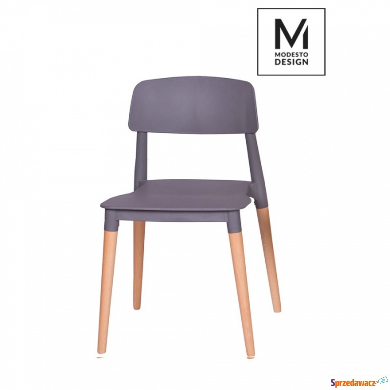 Krzesło Ecco Modesto Design szare-drewno bukowe - Krzesła kuchenne - Grójec