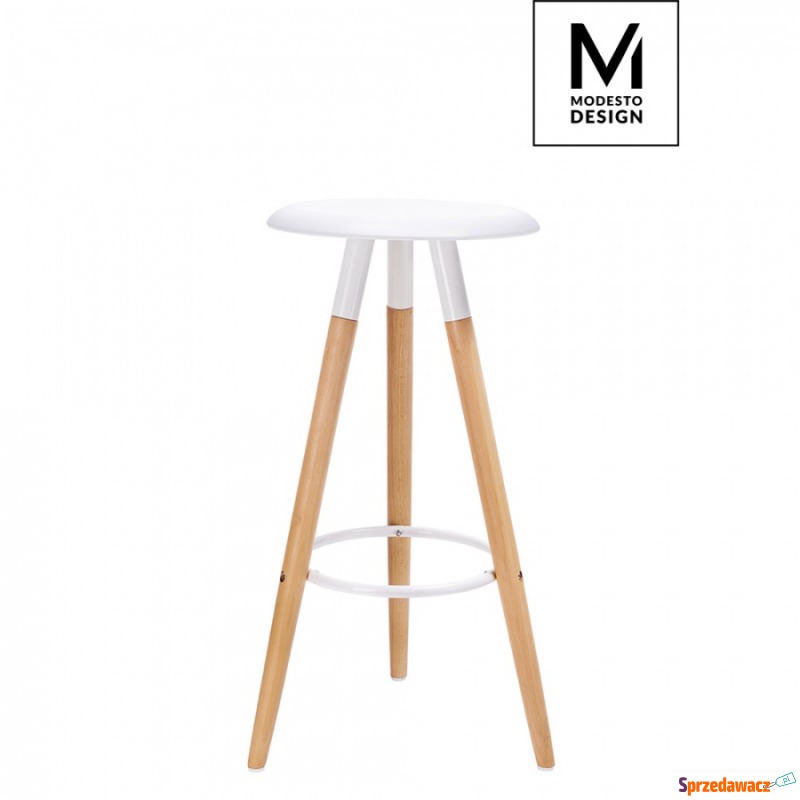 Krzesło barowe Dipp Modesto Design białe-pods... - Taborety, stołki, hokery - Zieleniewo