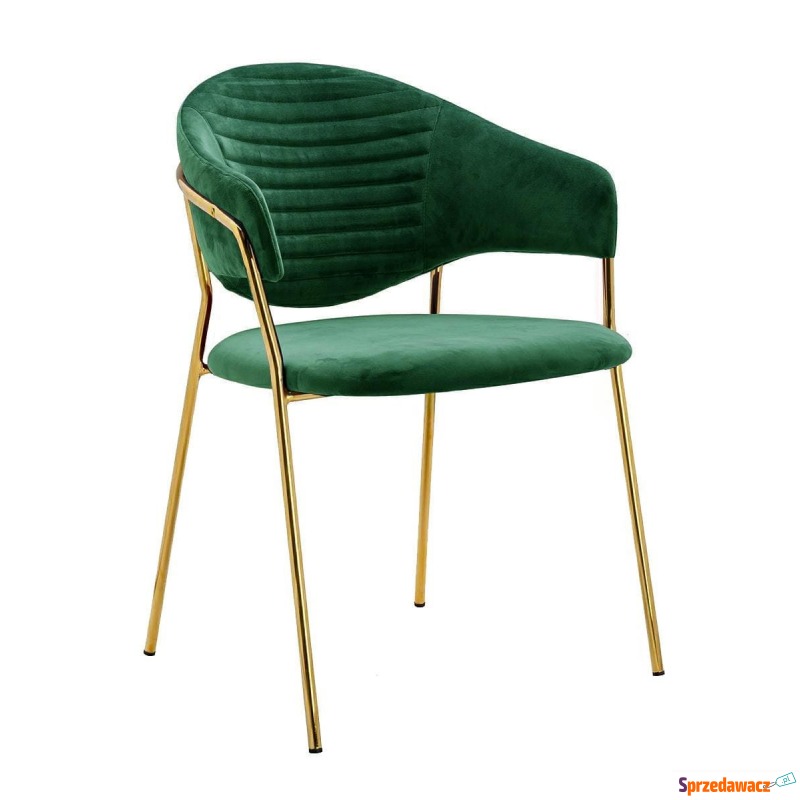 Fotel Naomi - zielony, złota podstawa - Sofy, fotele, komplety... - Kędzierzyn-Koźle