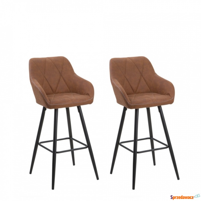 Zestaw 2 krzeseł barowych brązowy DARIEN - Taborety, stołki, hokery - Świętochłowice