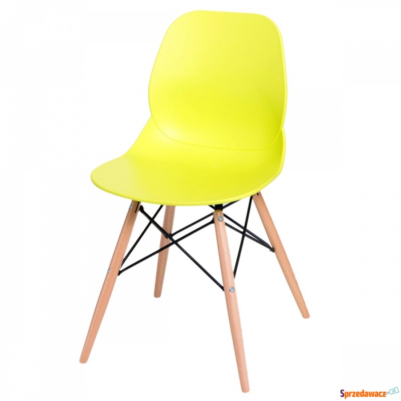 Krzesło D2 Layer DSW limonkowe - Krzesła do salonu i jadalni - Grodzisk Mazowiecki
