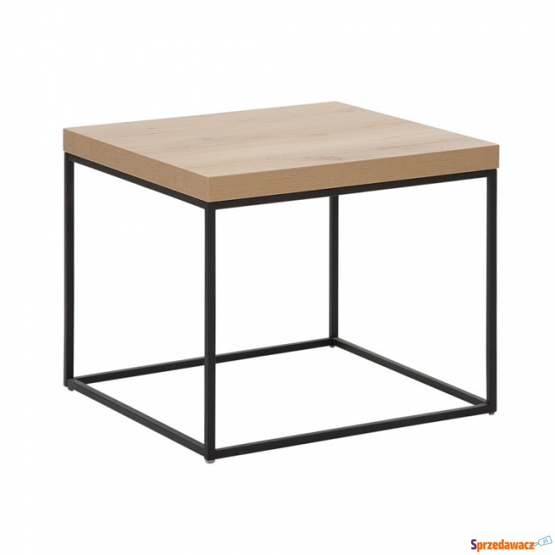 Stolik jasne drewno z czarnym DELANO - Stoły, stoliki, ławy - Żyrardów