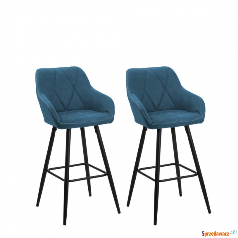 Zestaw 2 krzeseł barowych niebieski DARIEN - Taborety, stołki, hokery - Wejherowo