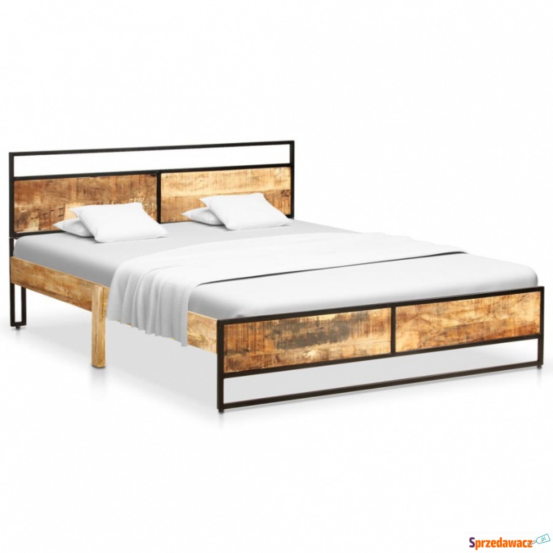 Rama łóżka, surowe drewno mango, 160 x 200 cm - Łóżka - Pabianice