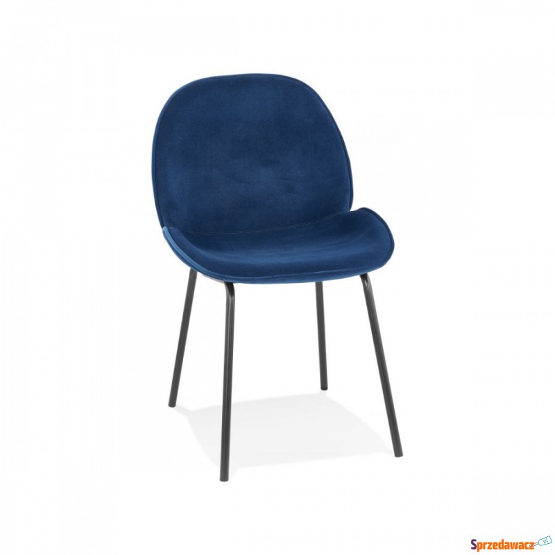 Krzesło Kokoon Design Agath niebieskie nogi czarne - Krzesła do salonu i jadalni - Lubin