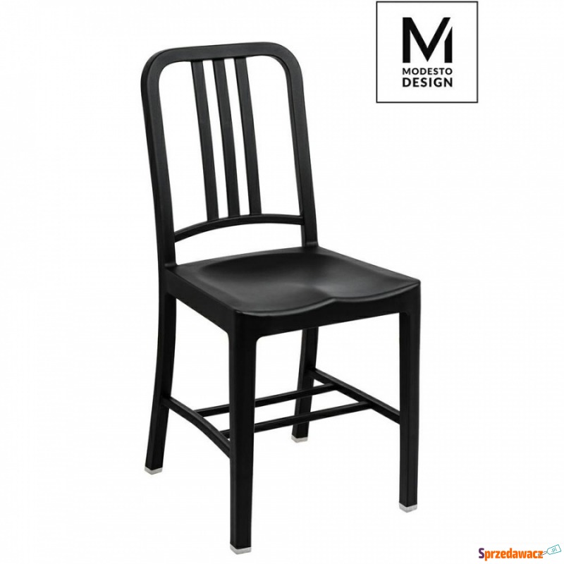 MODESTO krzesło VEGA czarne - polipropylen - Krzesła do salonu i jadalni - Siedlęcin
