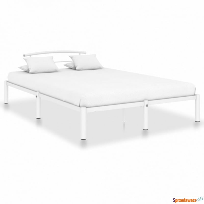 Rama łóżka, biała, metalowa, 120 x 200 cm - Łóżka - Starachowice