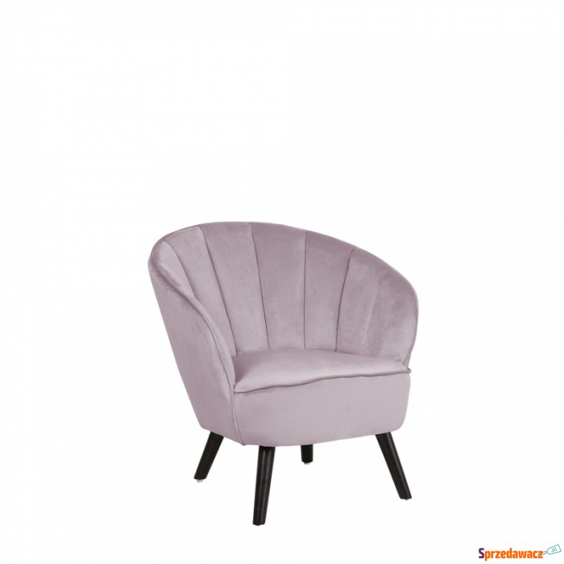Fotel welurowy różowy DALA - Sofy, fotele, komplety... - Stryszawa