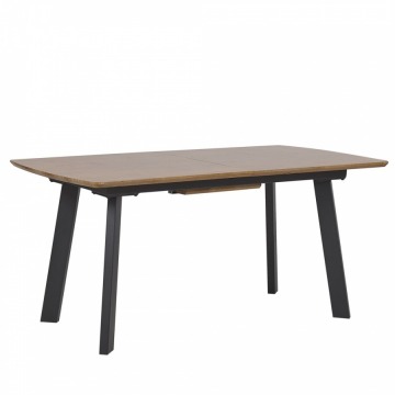 Rozkładany stół do jadalni 160/200 x 90 cm ciemne drewno z czarnym SALVADOR