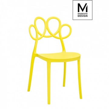 MODESTO krzesło LOOPY żółte - polipropylen