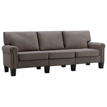 3-osobowa sofa, taupe, tapicerowana tkaniną