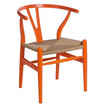 Krzesło do kuchni Wicker Color pomarańczowe