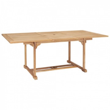 Stół rozkładany, (150-200) x 100 x 75 cm, lite drewno tekowe