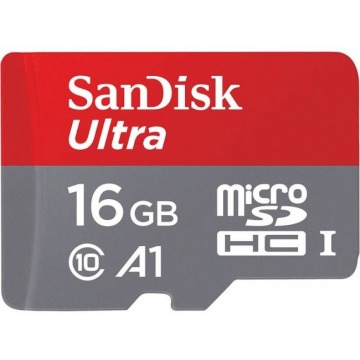 SanDisk Ultra microSDHC 16GB Android 98MB/s A1 UHS-I + Adapter