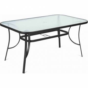 Aluminiowy stół ze szklanym blatem 150x96x71cm Fieldmann FDZN 5020