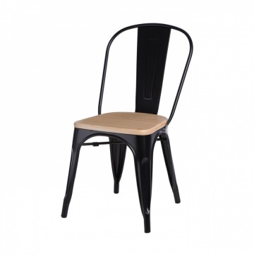 Krzesło Paris Wood D2 czarne/sosna naturalna