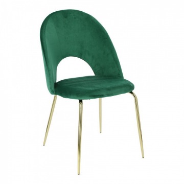 Krzesło Solie Velvet zielone/złote