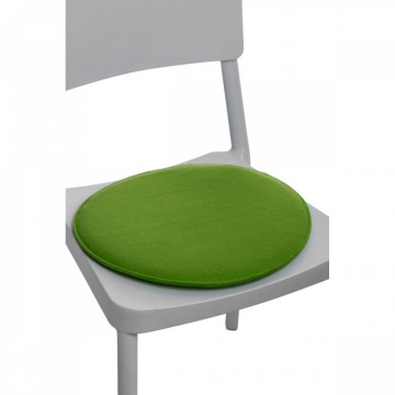 Poduszka na krzesło okrągła zielona_jasn
