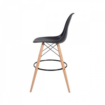Krzesło barowe 46x57x104cm King Home DSW Wood antracytowe