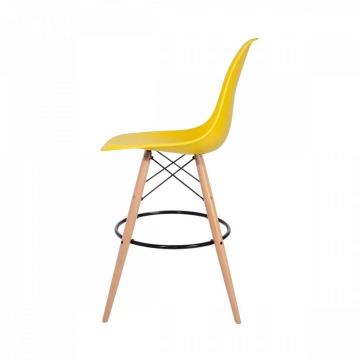 Krzesło barowe 46x57x104cm King Home DSW Wood słoneczny żółty