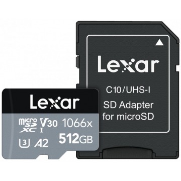 Lexar 512GB microSDXC High-Performance 1066x UHS-I C10 A2 V30 U4
