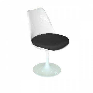 Krzesło Tul D2.Design białe/czarna poduszka