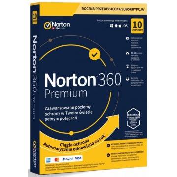Norton 360 Premium BOX PL 10 - device - licencja na rok