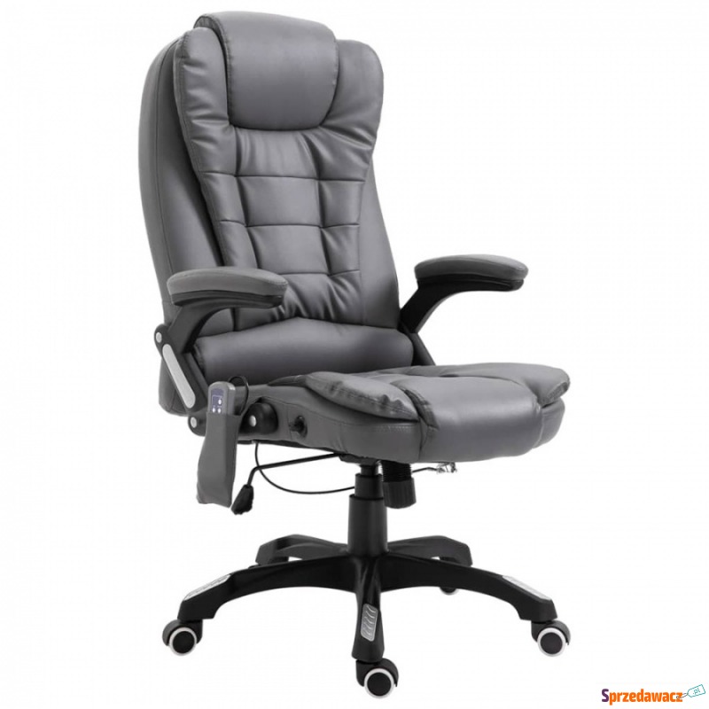 Fotel biurowy z masażem antracytowy - Krzesła biurowe - Zgierz
