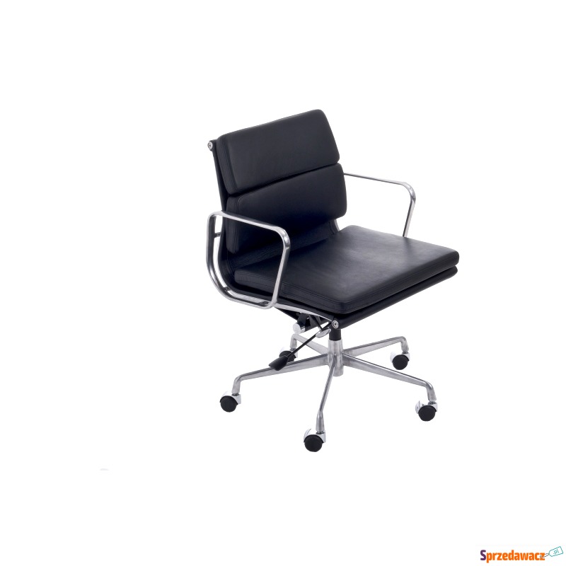 Fotel biurowy CH2171T czarna skóra chrom - Krzesła biurowe - Mielec